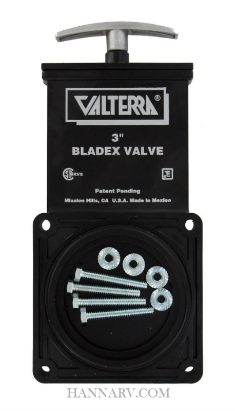 Valterra T1003VPM 3 Inch Waste Valve with Metal Handle